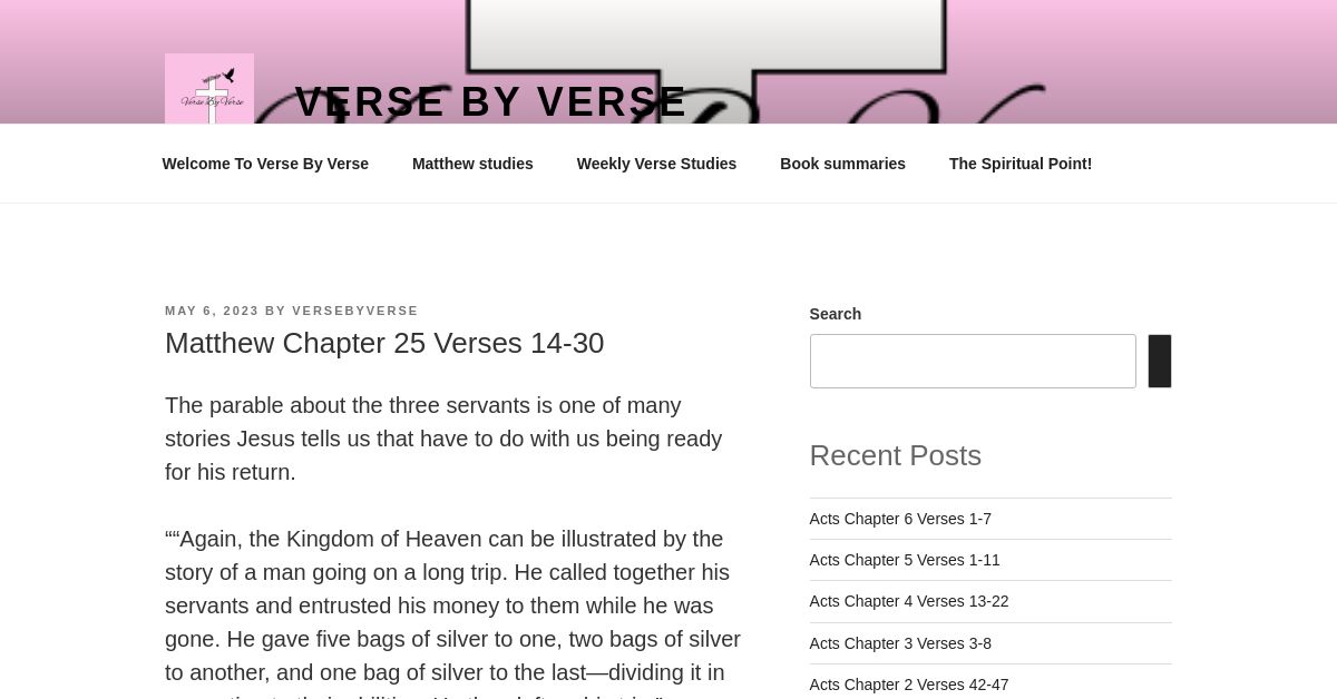 matthew chapter 25 verse 14